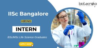 Internship Opportunity at IISc Bangalore Life Science Graduates Apply Now (1)