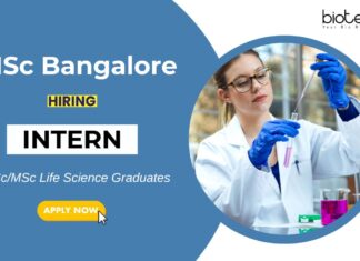 Internship Opportunity at IISc Bangalore Life Science Graduates Apply Now (1)