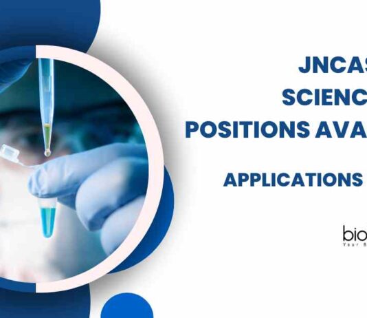 MSc Life Sciences SRF Positions at JNCASR