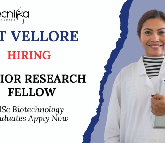 JRF Job at VIT Vellore Msc Life Science Candidates Apply Now 
