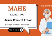 JRF Position Jobs at Manipal Academy of Higher Education MSc Life Science Candidates Apply Now 