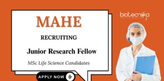 JRF Position Jobs at Manipal Academy of Higher Education MSc Life Science Candidates Apply Now 