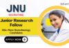 JRF Position Vacancies at JNU | MSc Plant Biotechnology Candidates Apply Now
