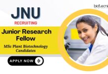 JRF Position Vacancies at JNU | MSc Plant Biotechnology Candidates Apply Now