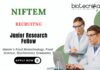 JRF Recruitment at NIFTEM MSc Food Technology Candidates Apply Now