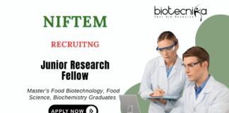 JRF Recruitment at NIFTEM MSc Food Technology Candidates Apply Now