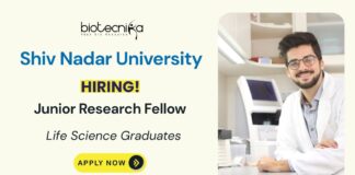 JRF Position at SNU | Life Science Graduates Apply