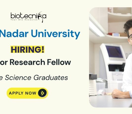 JRF Position at SNU | Life Science Graduates Apply