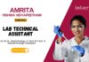 Lab Assistant Job at Amrita Vishwa Vidyapeetham Biotechnology Graduates Apply Now