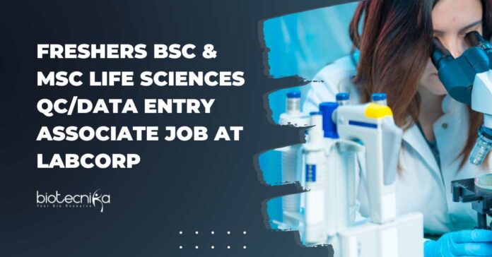 Freshers BSc & MSc Life Sciences QC Jobs