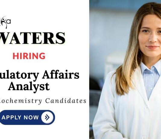 Latest Biochemical Jobs at Waters Corporation | Apply Now for Regulatory Affairs Analyst Role