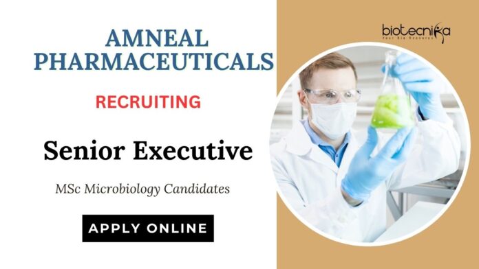 Latest Microbiology Jobs at Amneal Pharmaceuticals Apply Now for Senior Executive Role