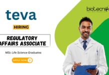 Life Science Job at Teva Pharmaceuticals MSc Graduates Apply Now for the Regulatory Affairs Associate Position