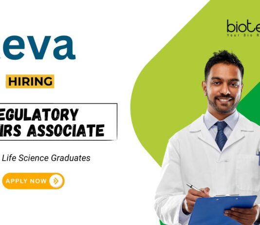 Life Science Job at Teva Pharmaceuticals MSc Graduates Apply Now for the Regulatory Affairs Associate Position
