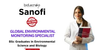 Sanofi Hiring BSc Graduates | Apply Now For Global Environmental Monitoring Specialist Role