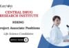 Life Science Jobs at Central Drug Research Institute Apply Now for Project Associate Positions