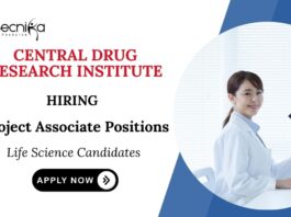 Life Science Jobs at Central Drug Research Institute Apply Now for Project Associate Positions