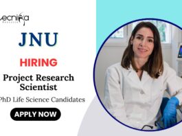 Life Science Jobs at JNU Apply Now for Project Research Scientist Position