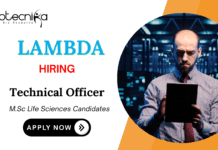 Life Science Jobs at Lambda Therapeutic Research Apply Now for Technical Officer