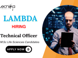 Life Science Jobs at Lambda Therapeutic Research Apply Now for Technical Officer