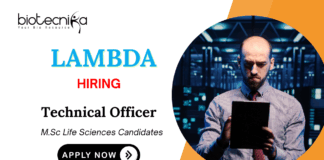 Life Science Jobs at Lambda Therapeutic Research Apply Now for Technical Officer