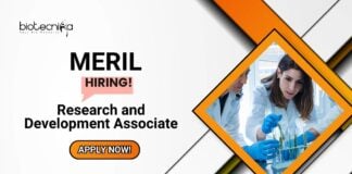 MSc Biotech Jobs at Meril l Apply Now for Research And Development Associate