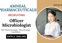 MSc Biotechnology Jobs at Amneal Pharmaceuticals | Apply now for Microbiologist Officer Position