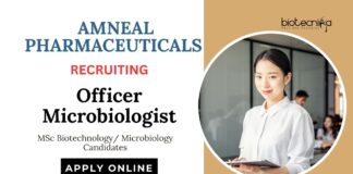 MSc Biotechnology Jobs at Amneal Pharmaceuticals | Apply now for Microbiologist Officer Position