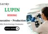 MSc Biotechnology Jobs at Lupin | Apply Now for Executive – Production Role