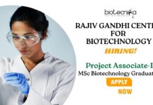 MSc Biotechnology Jobs at RGCB | Apply Now For The Project Associate Role