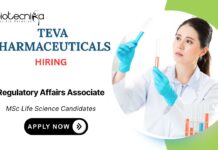 MSc Life Science Jobs at Teva Pharmaceuticals Apply Now for Regulatory Affairs Associate Position
