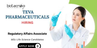 MSc Life Science Jobs at Teva Pharmaceuticals Apply Now for Regulatory Affairs Associate Position