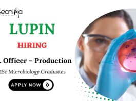 MSc Microbiology Jobs at Lupin Apply Now for Sr. Officer – Production Role