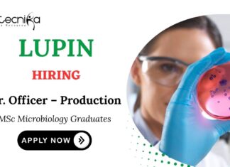 MSc Microbiology Jobs at Lupin Apply Now for Sr. Officer – Production Role