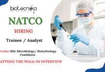 Microbiology Freshers Job at Natco Attend the Walk-in Interview