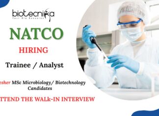 Microbiology Freshers Job at Natco Attend the Walk-in Interview