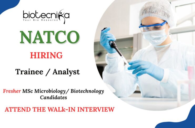 Microbiology Freshers Job at Natco Attend the Walk-in Interview