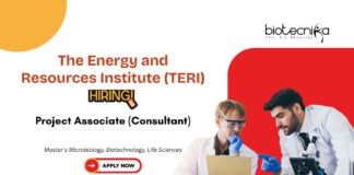 Master’s Microbiology, Biotechnology, Life Sciences The Energy and Resources Institute (TERI) Project Associate (Consultant)
