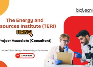 Master’s Microbiology, Biotechnology, Life Sciences The Energy and Resources Institute (TERI) Project Associate (Consultant)
