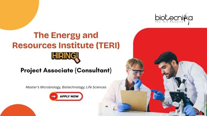 Master’s Microbiology, Biotechnology, Life Sciences The Energy and Resources Institute (TERI) Project Associate (Consultant)