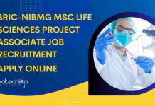 Life Sciences MSc Vacancies Recent at BRIC-NIBMG 