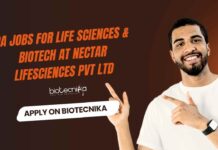 BSc & MSc Biotechnology Job Vacancies