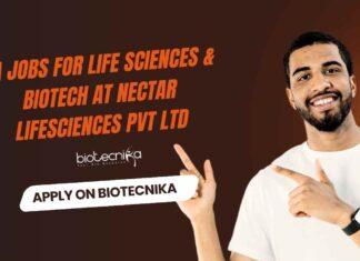 BSc & MSc Biotechnology Job Vacancies