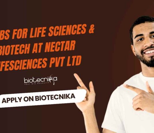 BSc & MSc Biotechnology Job Vacancies