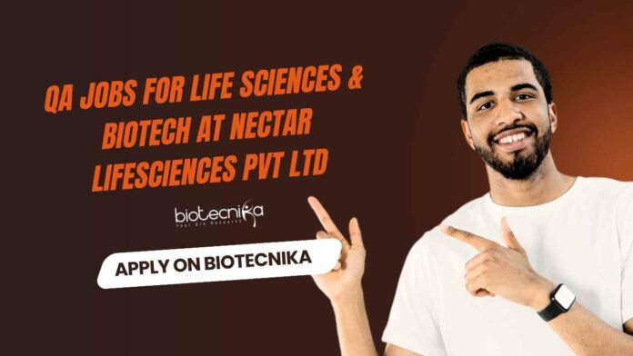 BSc & MSc Biotechnology Job Vacancies