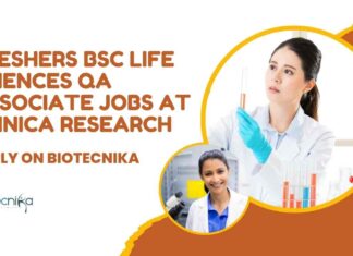 Freshers BSc Life Sciences Jobs in QA at Clinica Research