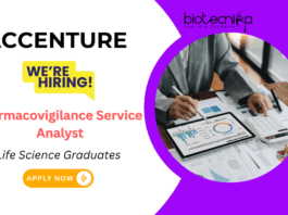 Pharmacovigilance Job Vacancy in Chennai at Accenture | Life Science Graduates Apply Now 