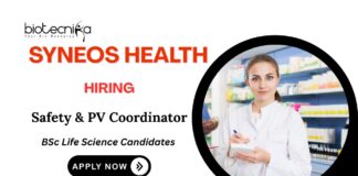 Pharmacovigilance Jobs at Syneos Health BSc Life Science Candidates Apply Now