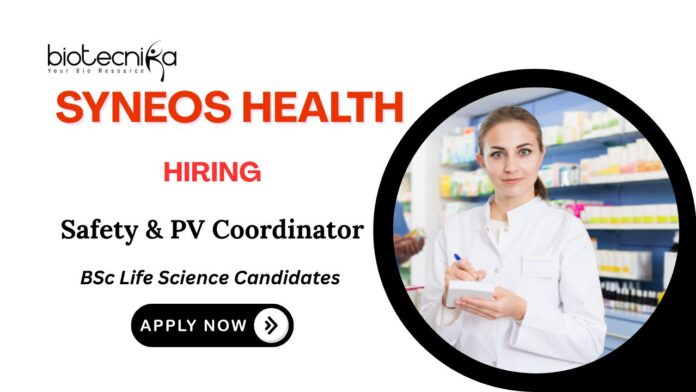 Pharmacovigilance Jobs at Syneos Health BSc Life Science Candidates Apply Now