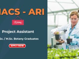 Project Assistant Job at MACS-ARI Pune Botany Graduates Apply Now